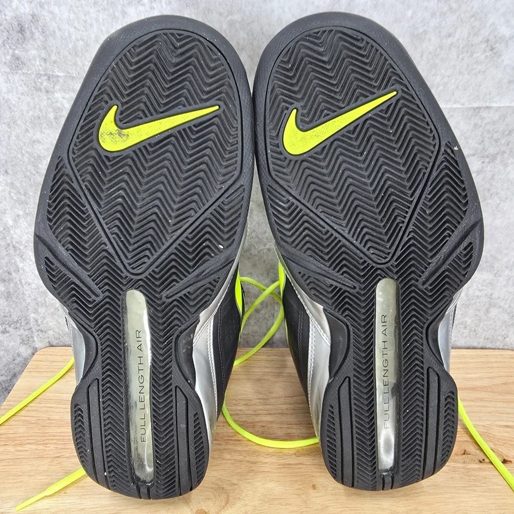 Nike Air Max Full Court 2 Black Volt Mens 12 High Top Basketball Shoes Sneakers
